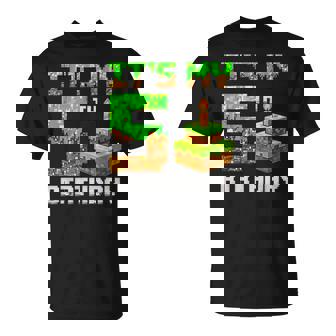 It's My 5Th Birthday Game Pixel 5 Year Old Birthday Boy T-Shirt | Seseable CA