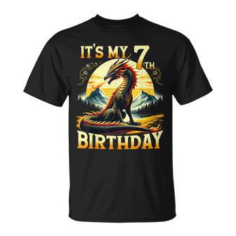 It's My 7Th Birthday Dragon 7 Birthday 7 Year Old Boy T-Shirt - Thegiftio UK