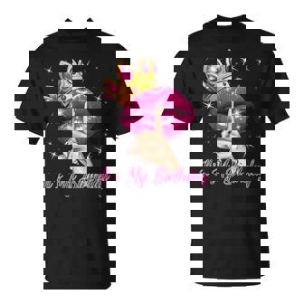 It's My Birthday B-Day Party Lips Crown Woman Queen Princess T-Shirt - Monsterry