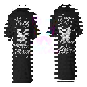 It's My Birthday Butterfly Cute Birthday Girl Matching T-Shirt | Seseable CA