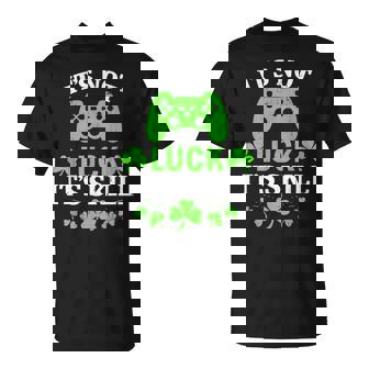 It's Skill Not Luck Lucky Gamer St Patrick Day Boys T-Shirt | Seseable UK