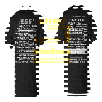 Jeffrey De Prénom 10 Faits Hautement Excentriques T-Shirt - Cadeauxyz