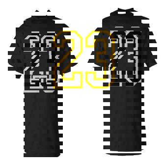 Jersey Número 23 Amarillo Negro Cumpleaños Deportes Número 23 Manga Larga Camiseta unisex - Regaloses