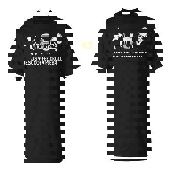 Jesus Coffee Pickleball Lover Christian Pickleball Player T-Shirt - Thegiftio