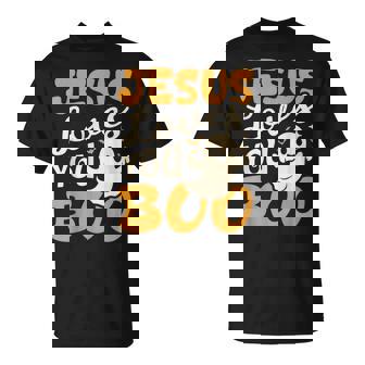 Jesus Loves You Boo Christian Halloween Ghost T-Shirt - Seseable