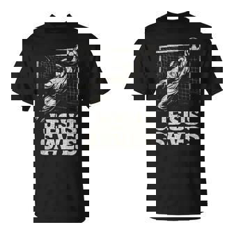 Jesus Saves Soccer Goalie Christian Inspirational T-Shirt - Monsterry