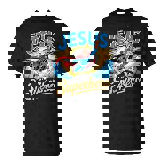 Jesus Is My Superhero Christian Faith T-Shirt | Mazezy