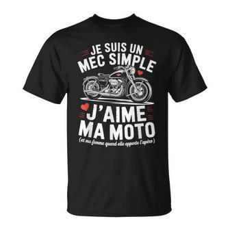 Jeuis Un Mecimple J’Aime Ma Moto Et L’Apéro T-Shirt - Cadeauxyz