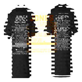 Jones Name Personalized Jones Last Name T-Shirt - Thegiftio