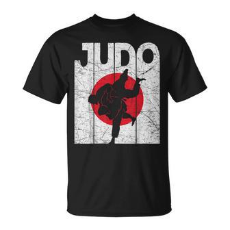 Judo Vintage Martial Arts Retro Judo Japanese Flag T-Shirt - Thegiftio UK