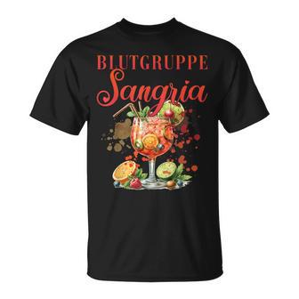 Junggesellinnenabschied Blutgruppeangria Cocktail Für Barkeeper T-Shirt - Geschenkecke