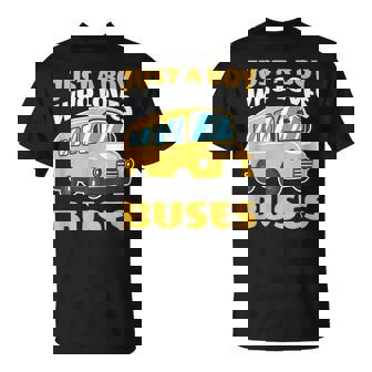 Just A Boy Who Loves Buses バス愛好家 バス愛好家 名言 Tシャツ - Kawaiitshirt