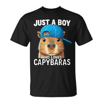 Just A Boy Who Loves Capybaras T-Shirt - Thegiftio UK