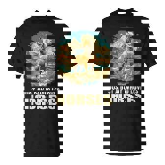 Just A Boy Who Loves Horses Horses Horse T-Shirt | Mazezy