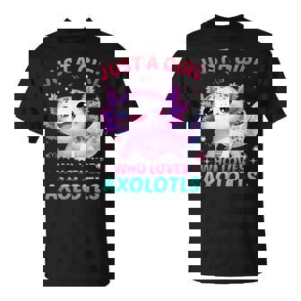 Just A Girl Who Loves Axolotls Axolotl Kawaii T-Shirt - Thegiftio