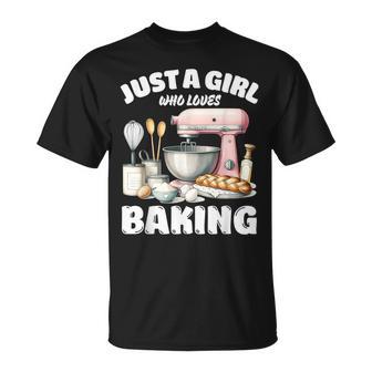 Just A Girl Who Loves Baking Baking Lover T-Shirt | Mazezy