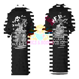 Just A Girl Who Loves Dogs & Books Dog Reading T-Shirt | Seseable CA