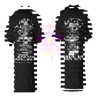 Just A Girl Who Loves Dragons And Books Dragon Reading T-Shirt | Mazezy