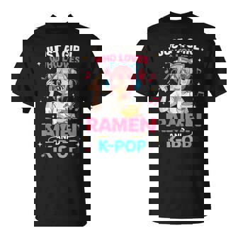 Just A Girl Who Loves Ramen And K-Pop Kpop Lover T-Shirt - Thegiftio