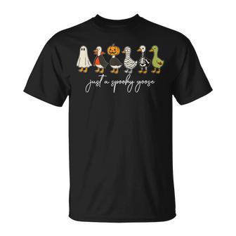 Just A Spooky Goose Halloween Silly Goose Halloween T-Shirt - Thegiftio UK