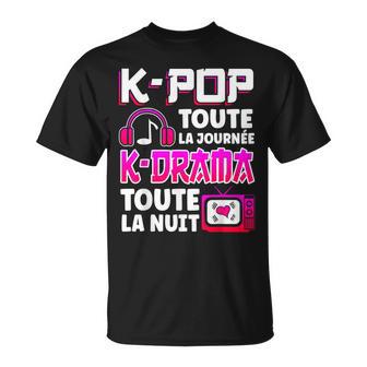 K-Pop Toute La Journe K-Drama Toute La Nuit T-Shirt - Cadeauxyz
