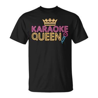 Karaoke Singer 80S Retro Vintage Karaoke Queen T-Shirt - Thegiftio