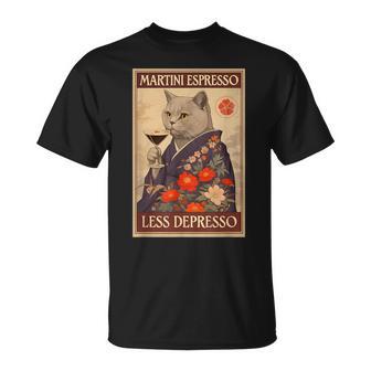 Katze Trinkt Cocktail T-Shirt - Geschenkecke