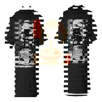 Kawaii Anime Cat Ramen Japanese Graphic Ns T-Shirt - Thegiftio