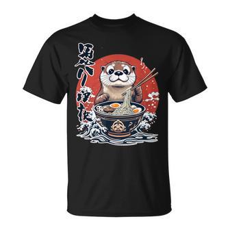 Kawaii Ramen Otter Katze Japan Y2k Manga Anime T-Shirt - Geschenkecke