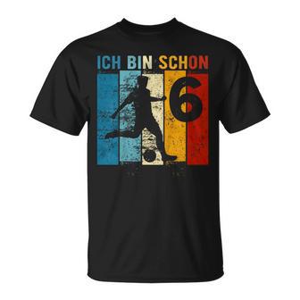 Kinder 6 Geburtstag Junge Fussball 6 Jahre Jungen Fußballer T-Shirt - Geschenkecke