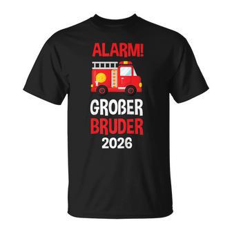 Kinder Großer Bruder 2026 Feuerwehr T-Shirt - Geschenkecke