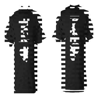 King Of Hearts Queen Of Hearts Couples Matching Letter K T-Shirt | Mazezy