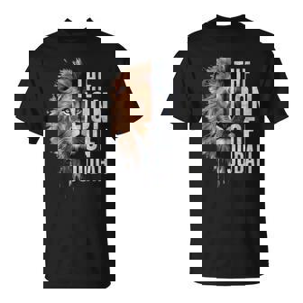 King Jesus Lion Of Judah Christian Cross Faith T-Shirt | Seseable CA