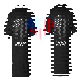 Kirk Usa Flag Heart Personalized T-Shirt - Seseable