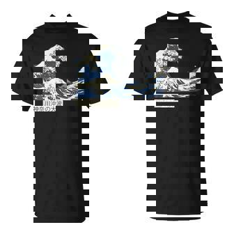 La Gran Ola Fuera De Kanagawa Japeneseintage Ilustraciones Hokusai Camiseta unisex - Regaloses