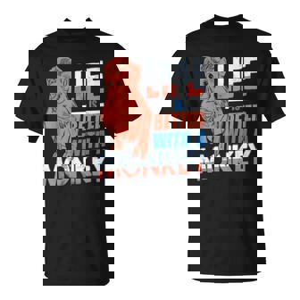 Laida Es Mejor Con Un Mono Humor Retro Animal Camiseta unisex - Regaloses