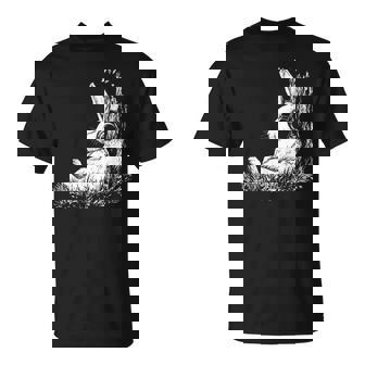 Lapin Casque Arbre Relaxant Animal Musique Graphique Lapin T-Shirt - Cadeauxyz