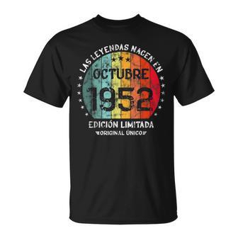 Las Leyendas Nacen En Octubre 1952 Hombre De Camiseta unisex - Regaloses