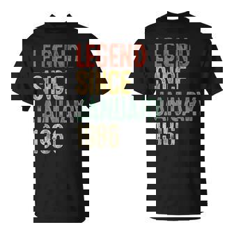 Legend January 1986 40Th Birthday 40 Year Old T-Shirt | Seseable CA