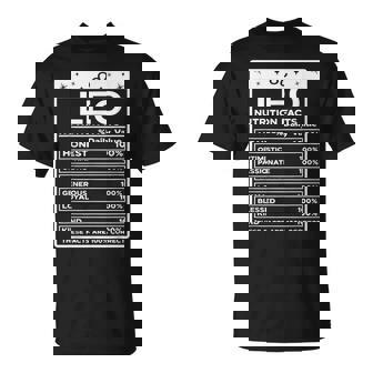 Leo Nutritional Style Zodiac Leo T-Shirt | Mazezy