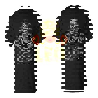 Leo Queen Black Woman With Cap Camo Afro Girl Zodiac T-Shirt - Monsterry