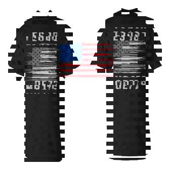 Less 1984 More 1776 Free Speech Vintage Grunge Flag July 4Th T-Shirt | Mazezy