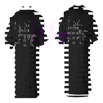 Let Them Heart Script Lavender Purple Let Them T-Shirt | Mazezy