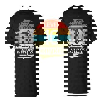 Level 10 Complete Retro 10th Wedding Anniversary T-Shirt | Mazezy