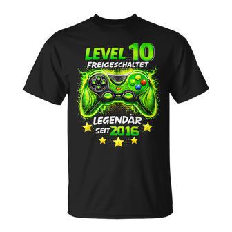 Level 10 Geburtstag Junge Gamer Lustig 2016 10Er Geburtstag T-Shirt - Geschenkecke