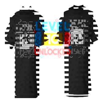 Level 10 Unlocked Gamer 10Th Birthday Video Game Boys Girls T-Shirt - Thegiftio