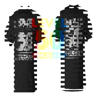 Level 50 Unlocked 50 Aniversario De Boda 50 Años Camiseta unisex - Regaloses