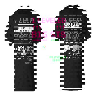 Leveled Up To Big Sister 2026 Video Game Soon To Be T-Shirt | Seseable UK