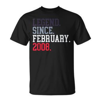 Leyenda Desde Febrero De 2008 Para Hombres Es Febrero De 2008 Camiseta unisex - Regaloses