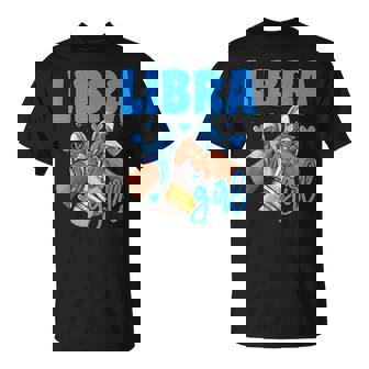 Libra Girl Sneakers Astrology Zodiac Sign Black Women T-Shirt | Seseable CA